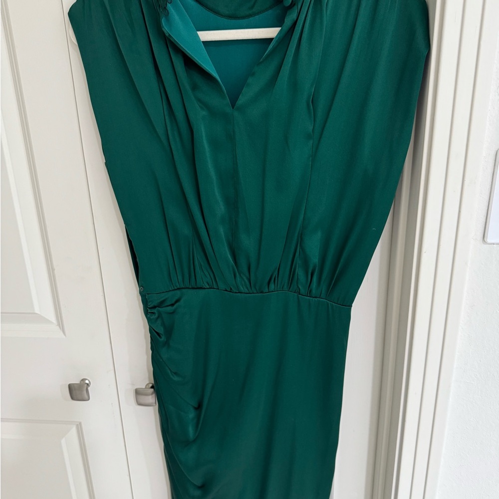 Veronica Beard Kendall Green Silk Dress 2 View 6